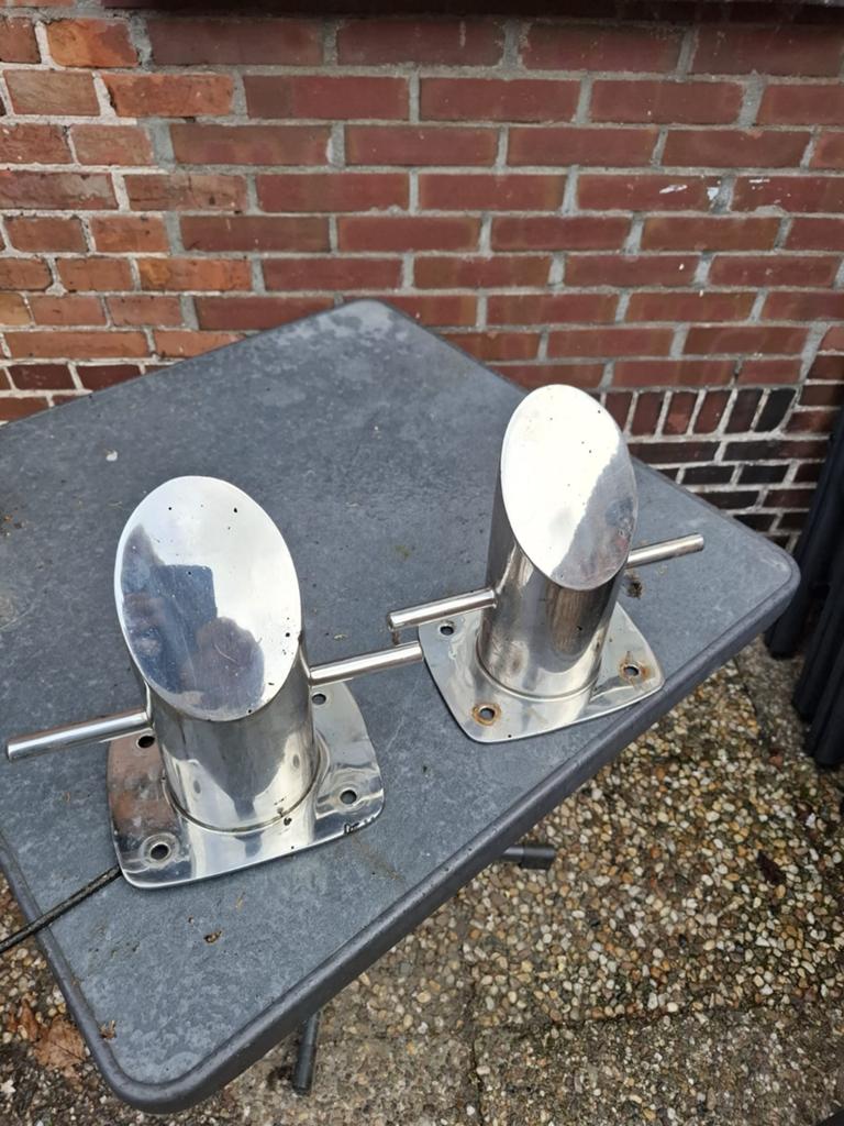 RVS Bolders voor boot - Set van 2, Ophalen, Gebruikt, Overige typen