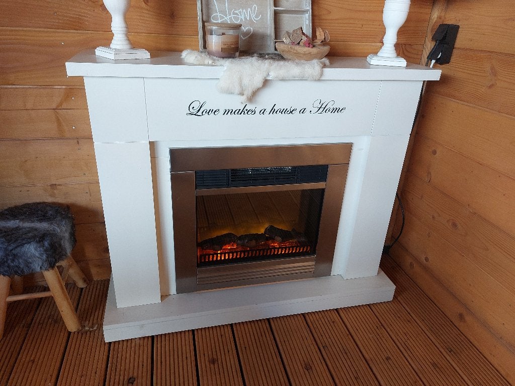 Elektrische open haard met schouw, Huis en Inrichting, Ophalen, Gebruikt, Vrijstaande haard, Elektrische haard