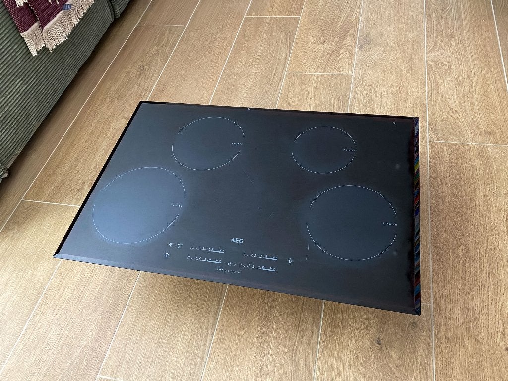 Inductiekookplaat inbouw AEG 78 cm breed 4-pits, Witgoed en Apparatuur, Ophalen, Gebruikt, 4 kookzones, Inbouw