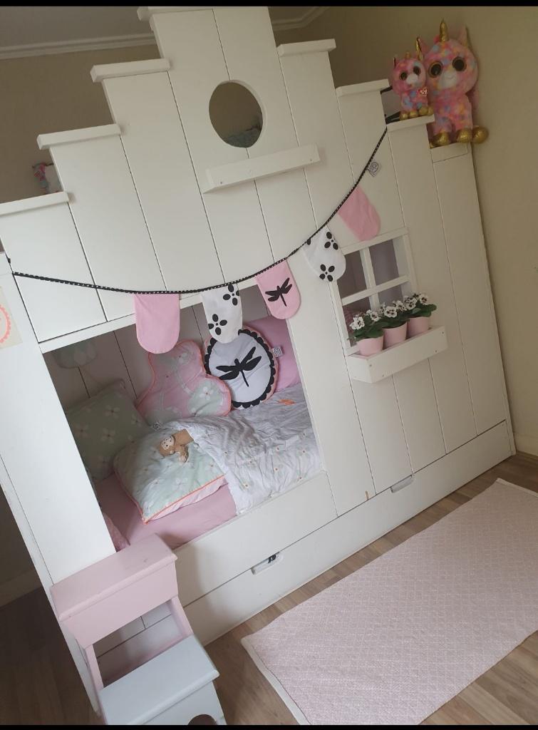 Kinderbed, Ophalen, 85 tot 100 cm, Gebruikt, Lattenbodem