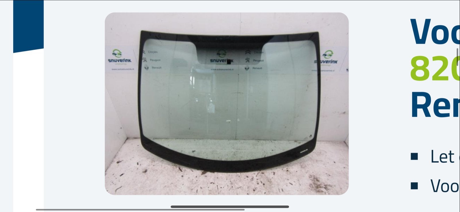 Voorruit origineel Renault Clio Estate (met regensensor), Ophalen, Nieuw, Renault