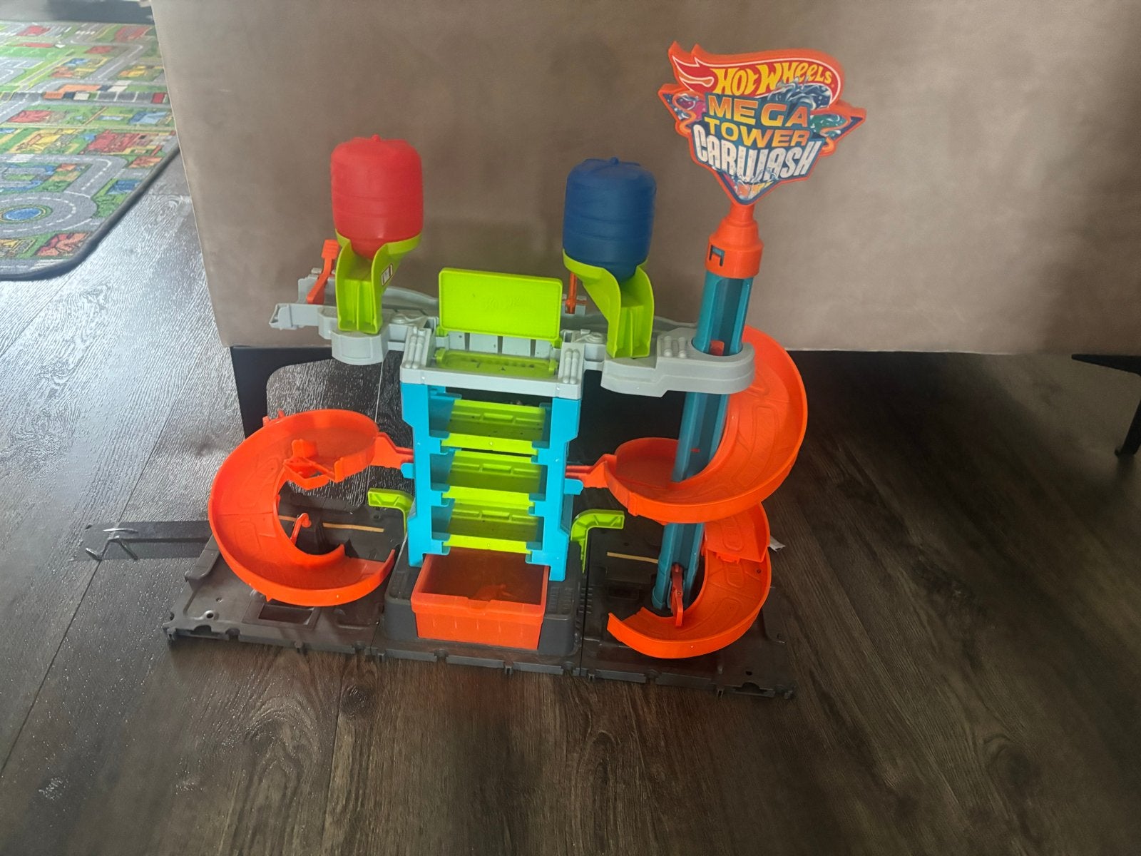Hot Wheels Mega Tower Carwash Speelset, Ophalen, Gebruikt