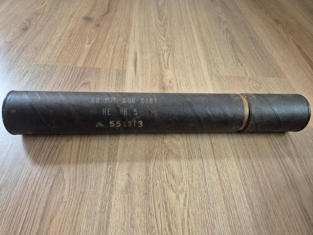 40 MM Gun Cartridge Koker - Militaria Verzameling, Verzamelen, Militaria | Algemeen, Ophalen of Verzenden, Landmacht, Duitsland
