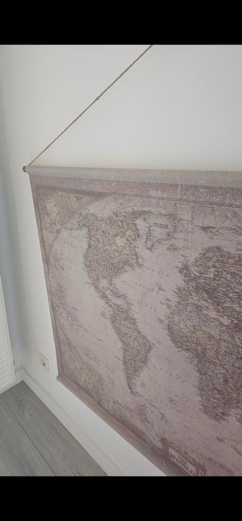 Wanddoek vintage decoratie wereldkaart T.e.a.b., Huis en Inrichting, Woonaccessoires | Wanddecoraties, Ophalen