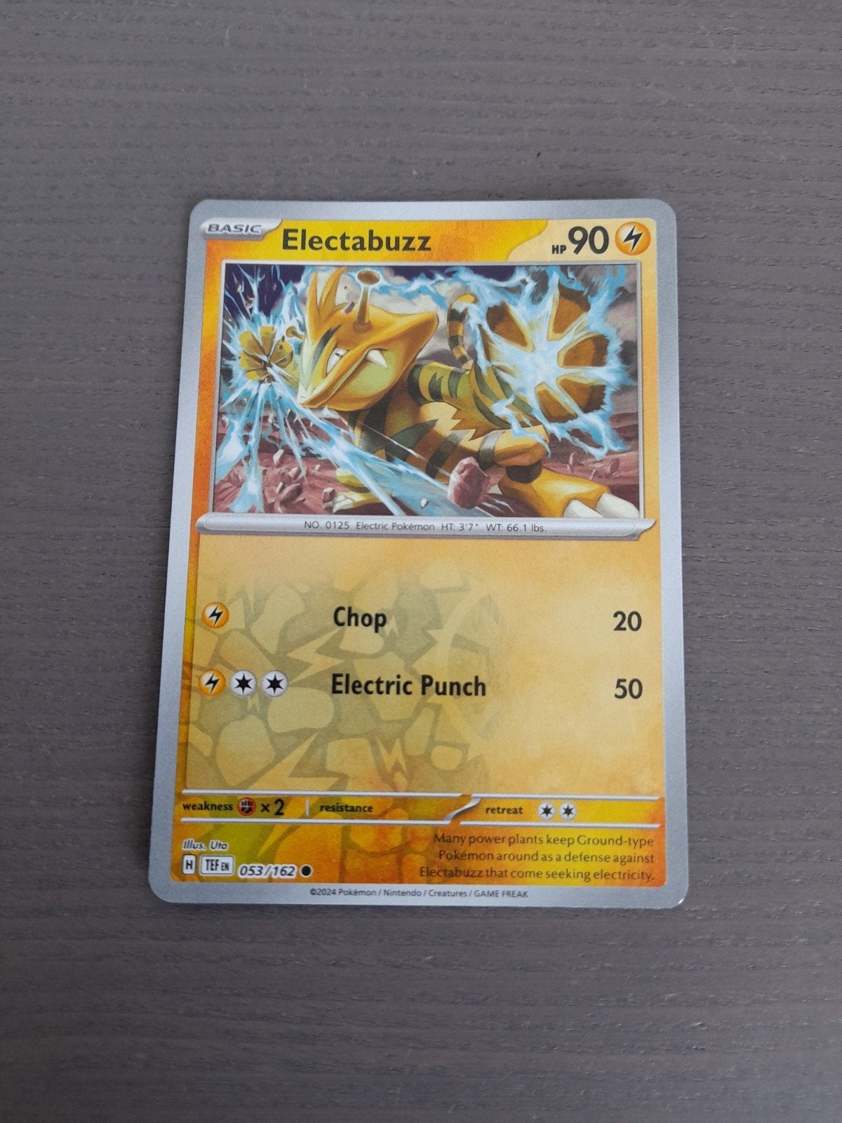 temporal forces 053/162 electabuzz reverse, Ophalen of Verzenden, Zo goed als nieuw, Losse kaart, Foil