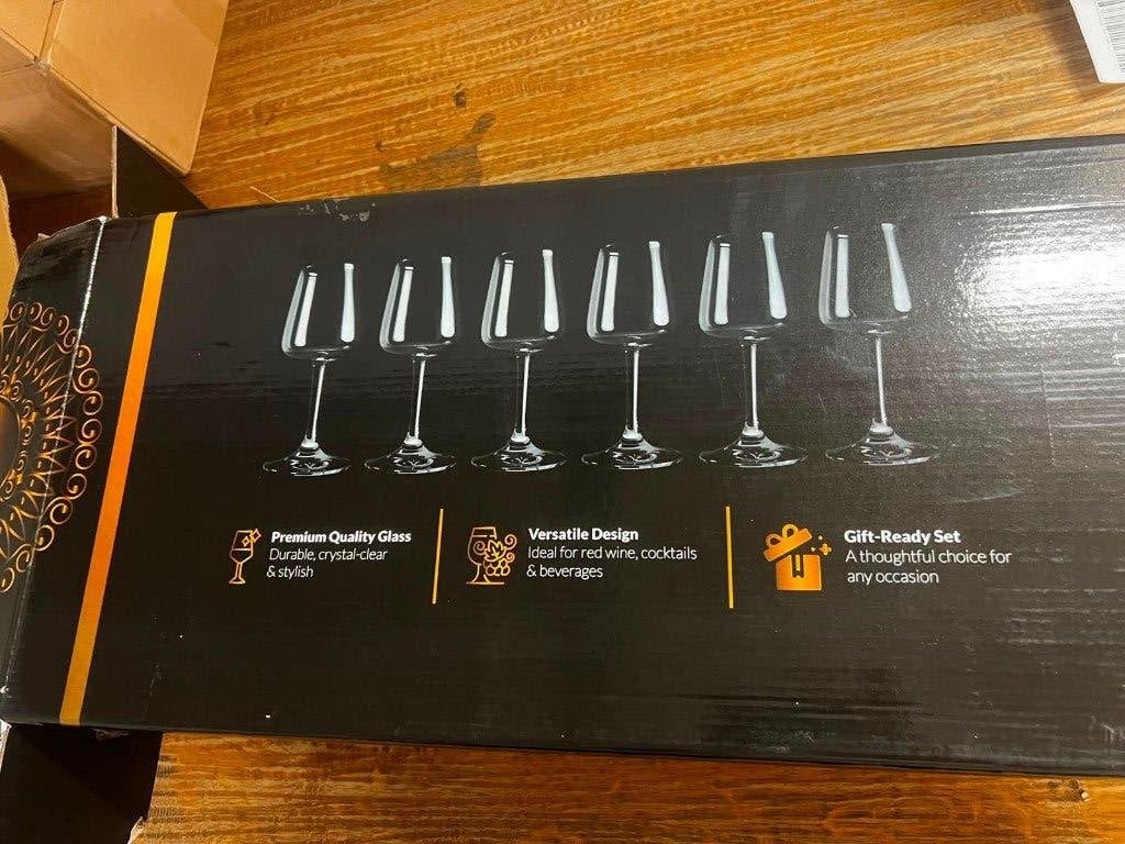 Set van 6 Premium Kwaliteit Wijnglazen - Nieuw in Doos, Verzamelen, Glas en Borrelglaasjes, Ophalen of Verzenden, Nieuw, Overige typen