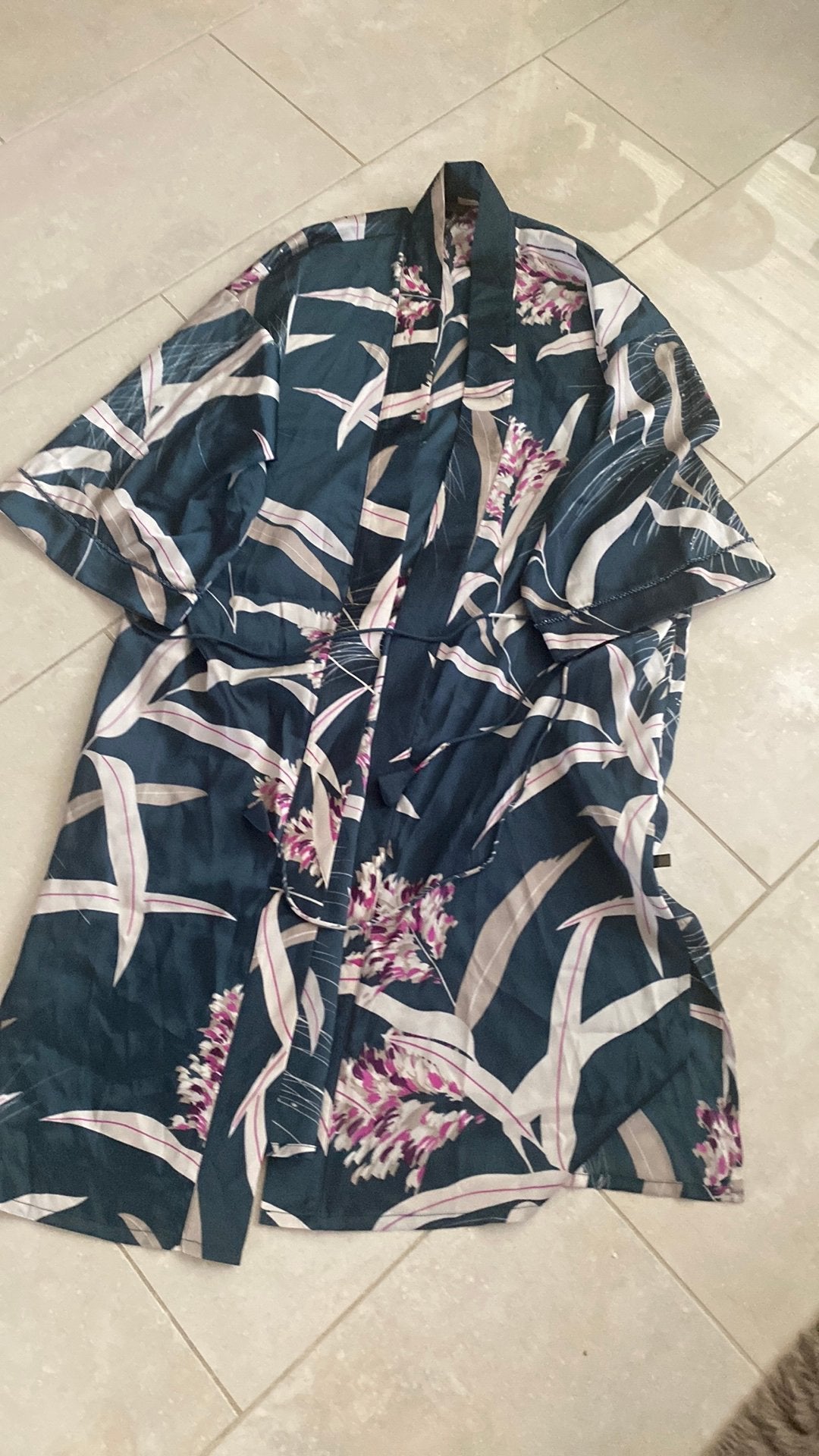 Rituals Kimono Kamerjas - Blauw met Bloemenprint, Ritual, Ophalen of Verzenden, Nieuw