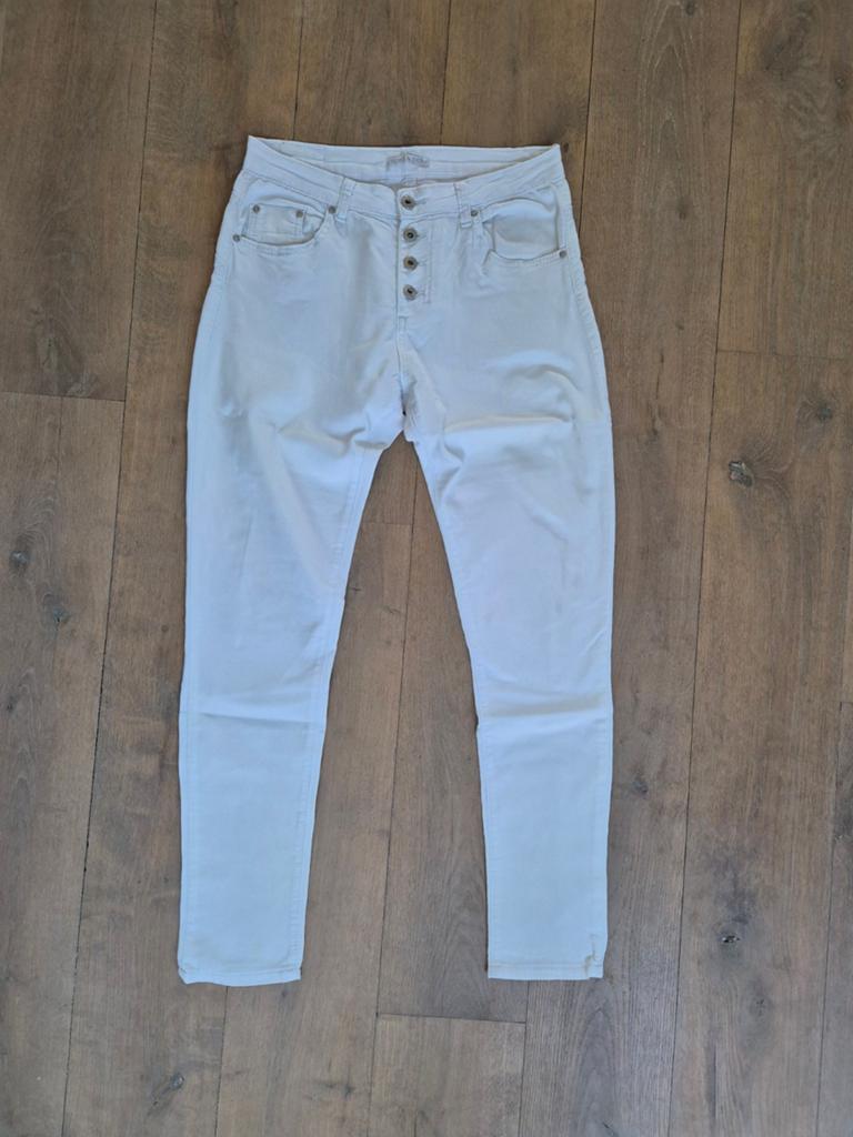 Place du Jour witte lange broek, maat 38, Kleding | Dames, Spijkerbroeken en Jeans, Wit, Ophalen of Verzenden, Zo goed als nieuw