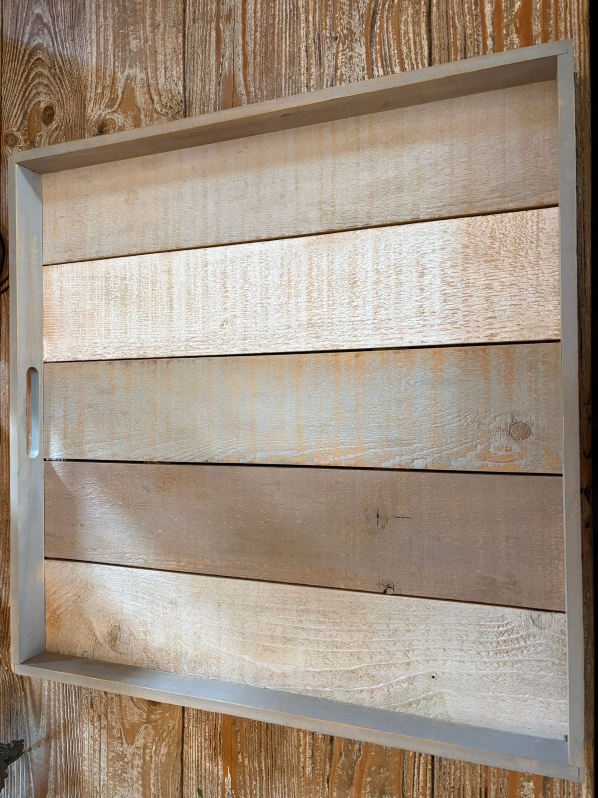 Houten dienblad, Ophalen, Met opstaande rand, Vierkant, Nieuw