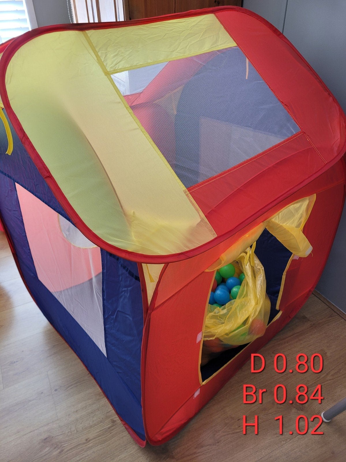 kinder speeltent met ballenbak, Ophalen, Zo goed als nieuw