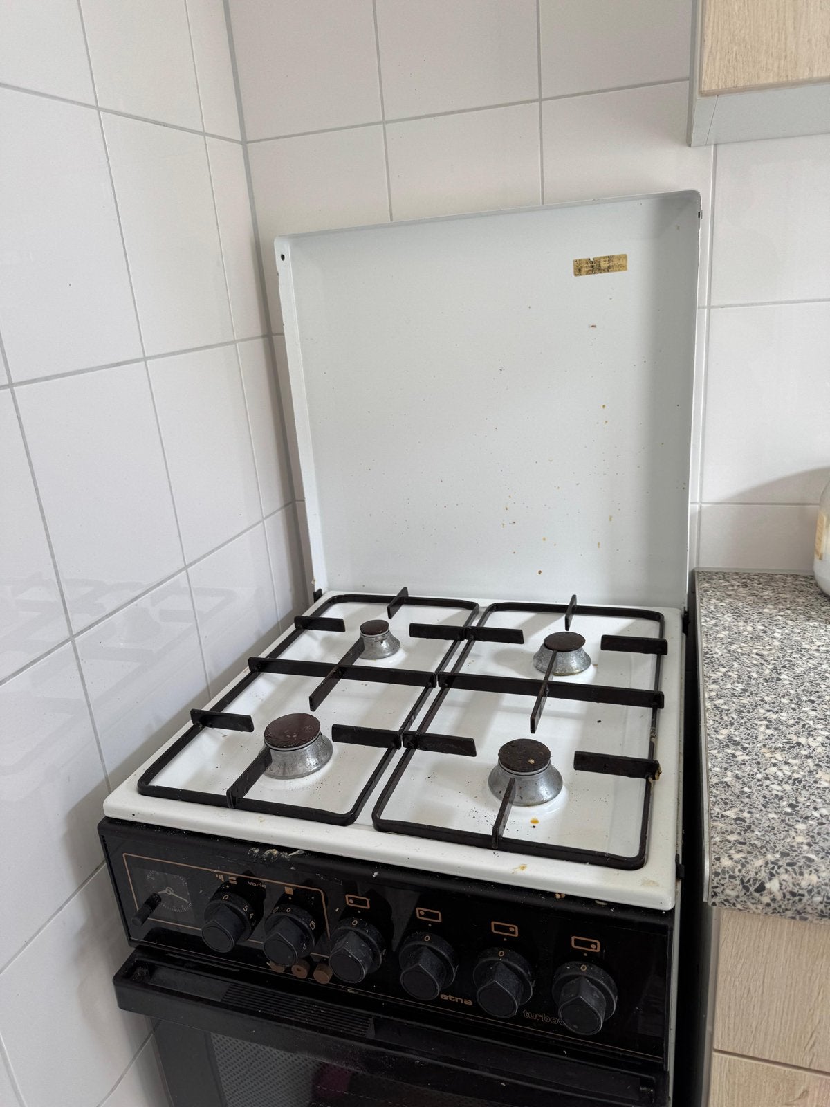 Etna 16.41 Turbocare gasfornuis met oven, Witgoed en Apparatuur, Ophalen, Gebruikt, 4 kookzones, Gas