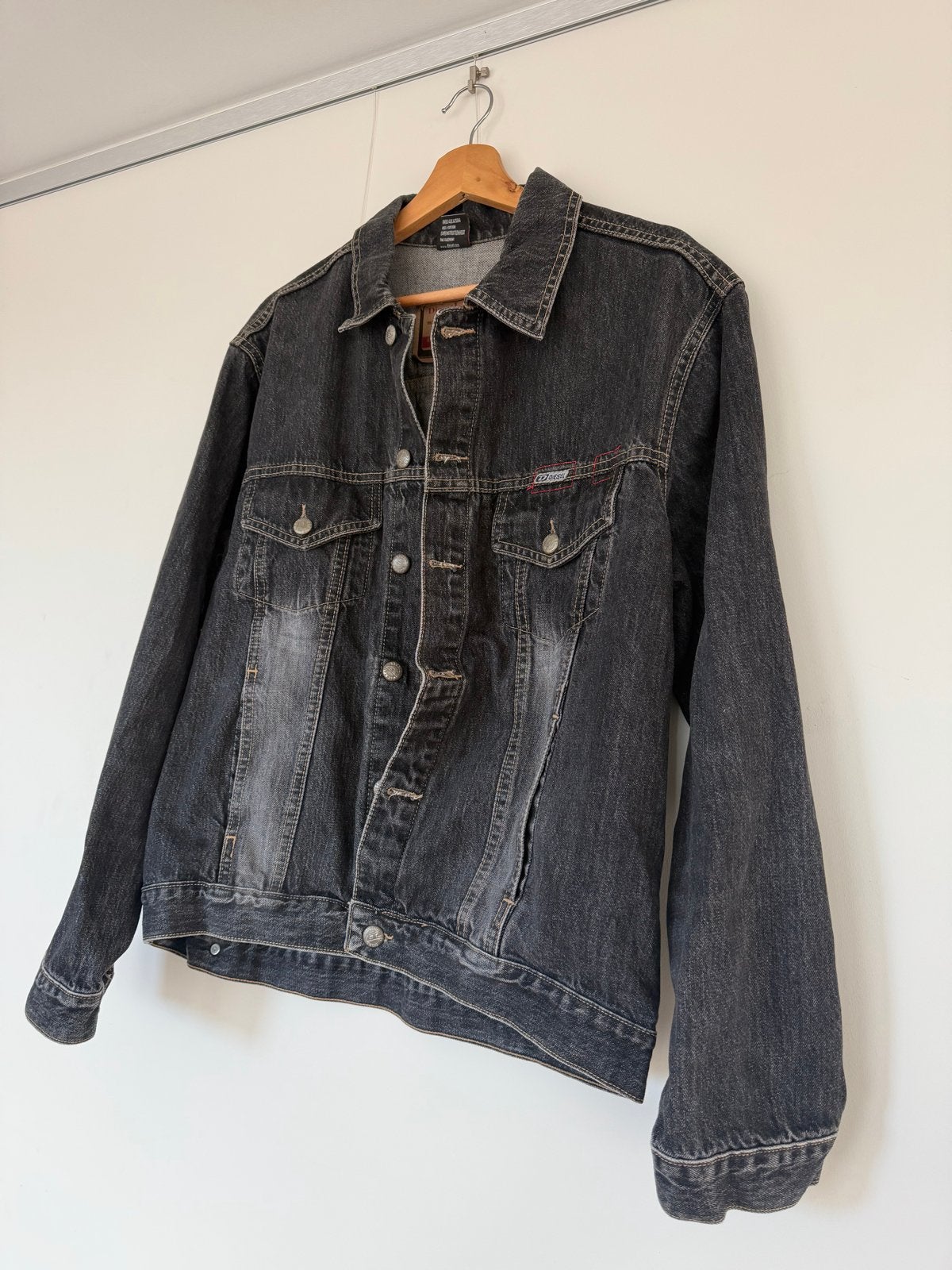Vintage Zwart Washed Diesel Spijkerjas - Uitstekende Staat, Ophalen of Verzenden, Zo goed als nieuw, Overige maten, Zwart