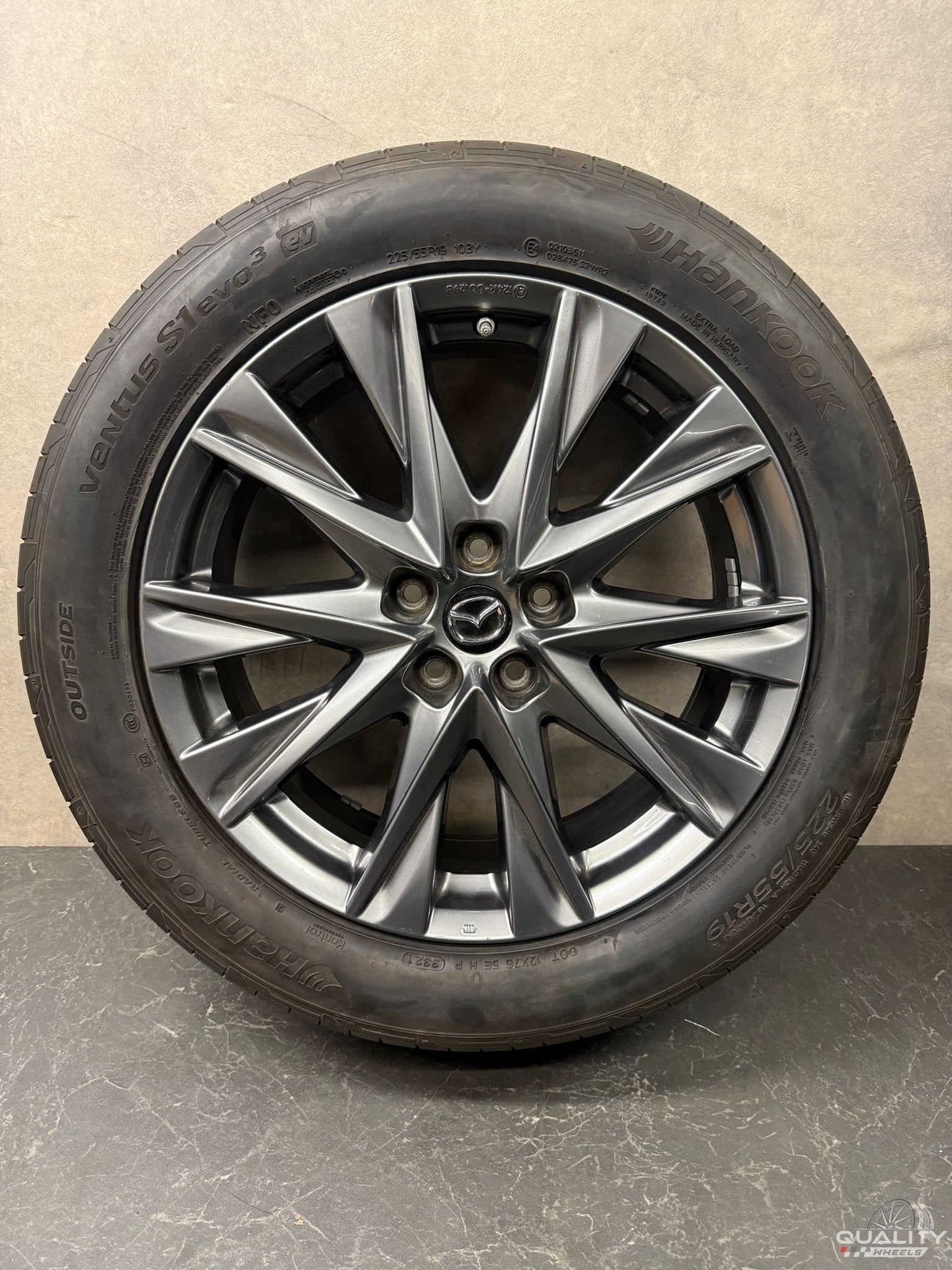 5x114,3 19 inch Mazda CX-5 Velgen + Banden 225/55/19 225/55R, Auto-onderdelen, Banden en Velgen, 19 inch, Gebruikt, -, -