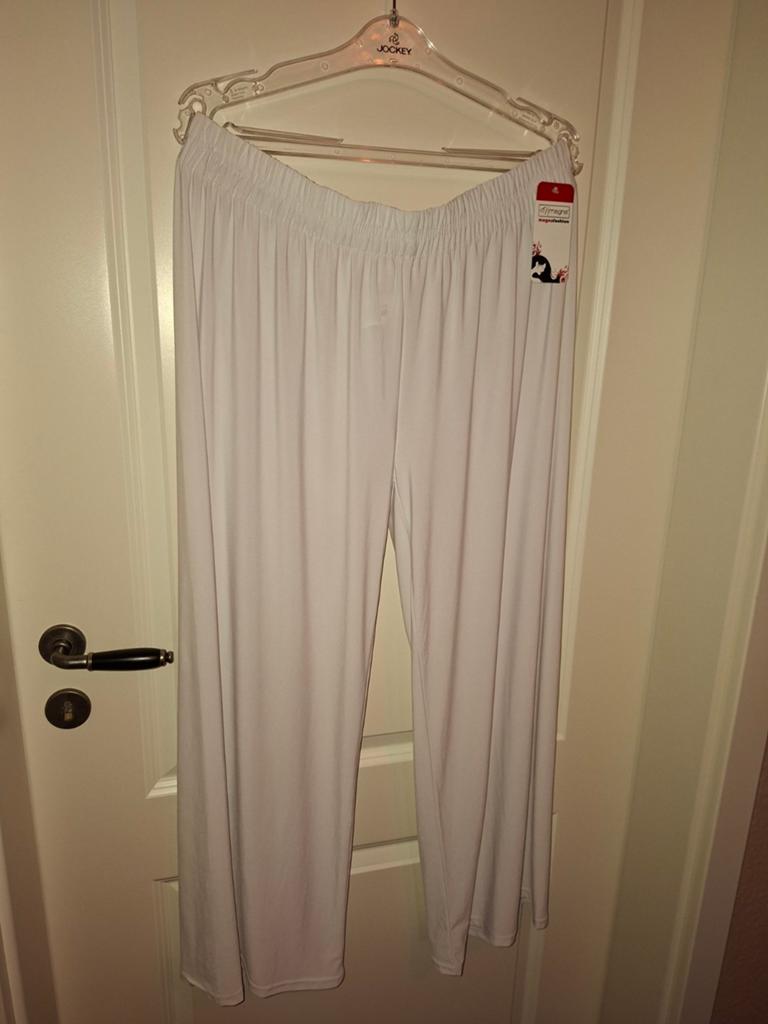 Nieuwe Witte Magna Travelstof Broek Wijde Pijpen Maat 56/58, Kleding | Dames, Grote Maten, Magna, Ophalen of Verzenden, Nieuw
