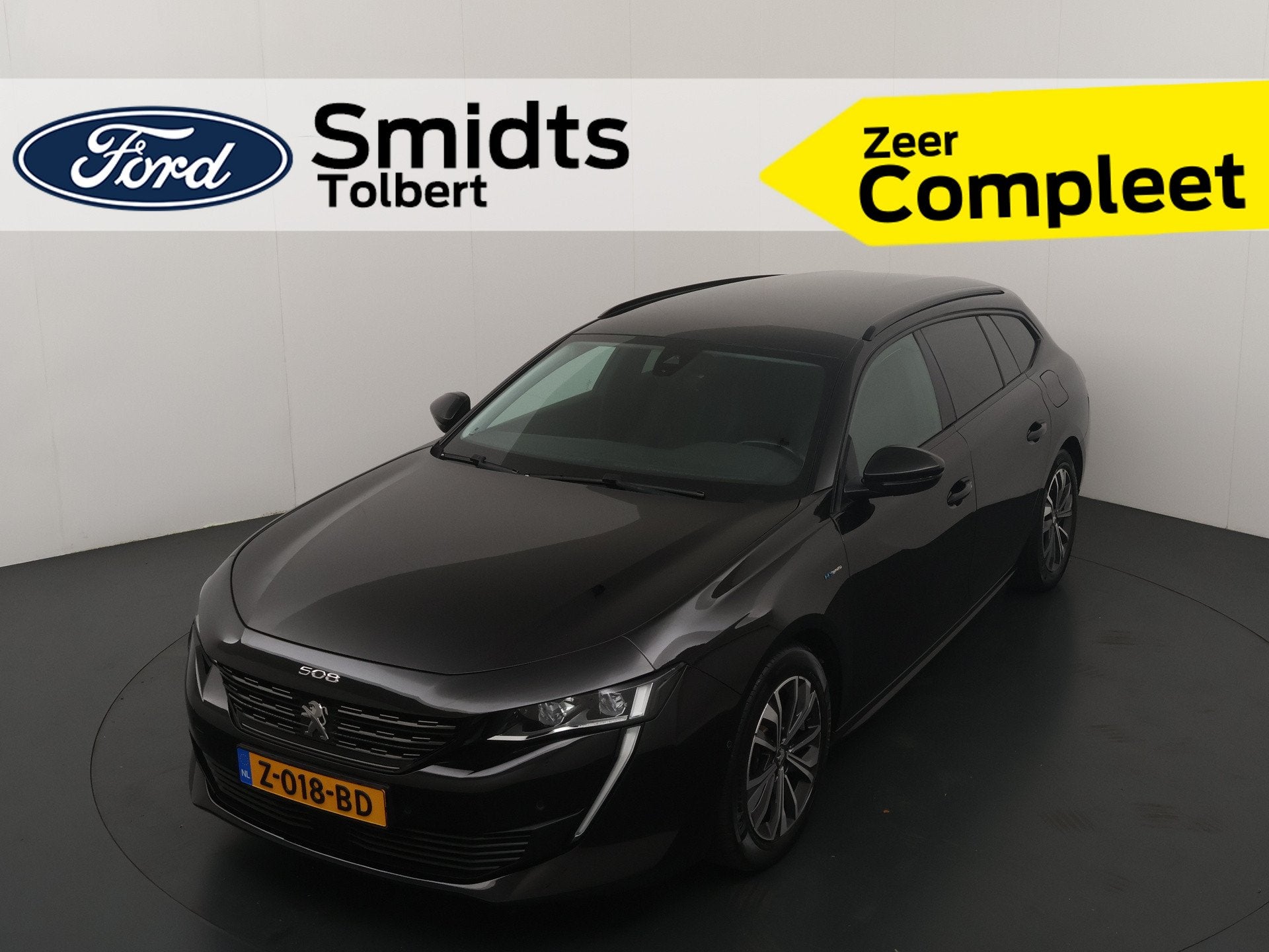 Peugeot 508 1.6 HYbrid Allure Pack Business | Stoelverwarmin, Auto's, 745 kg, Gebruikt, Zwart, 4 cilinders