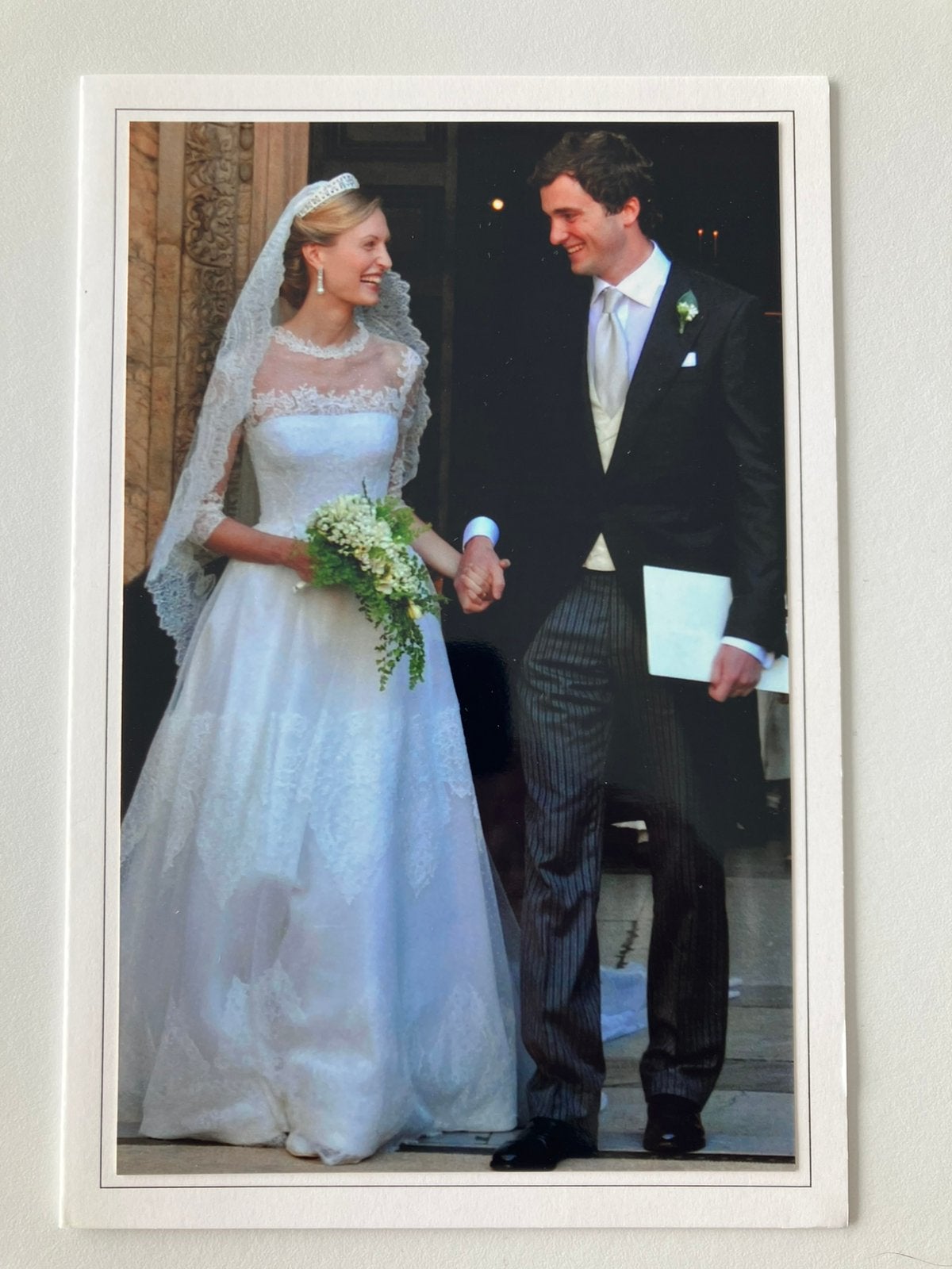 Huwelijk Prins Amedeo van Belgie, zoon Astrid en Lorenz 2014, Ophalen of Verzenden, Zo goed als nieuw, Kaart, Foto of Prent