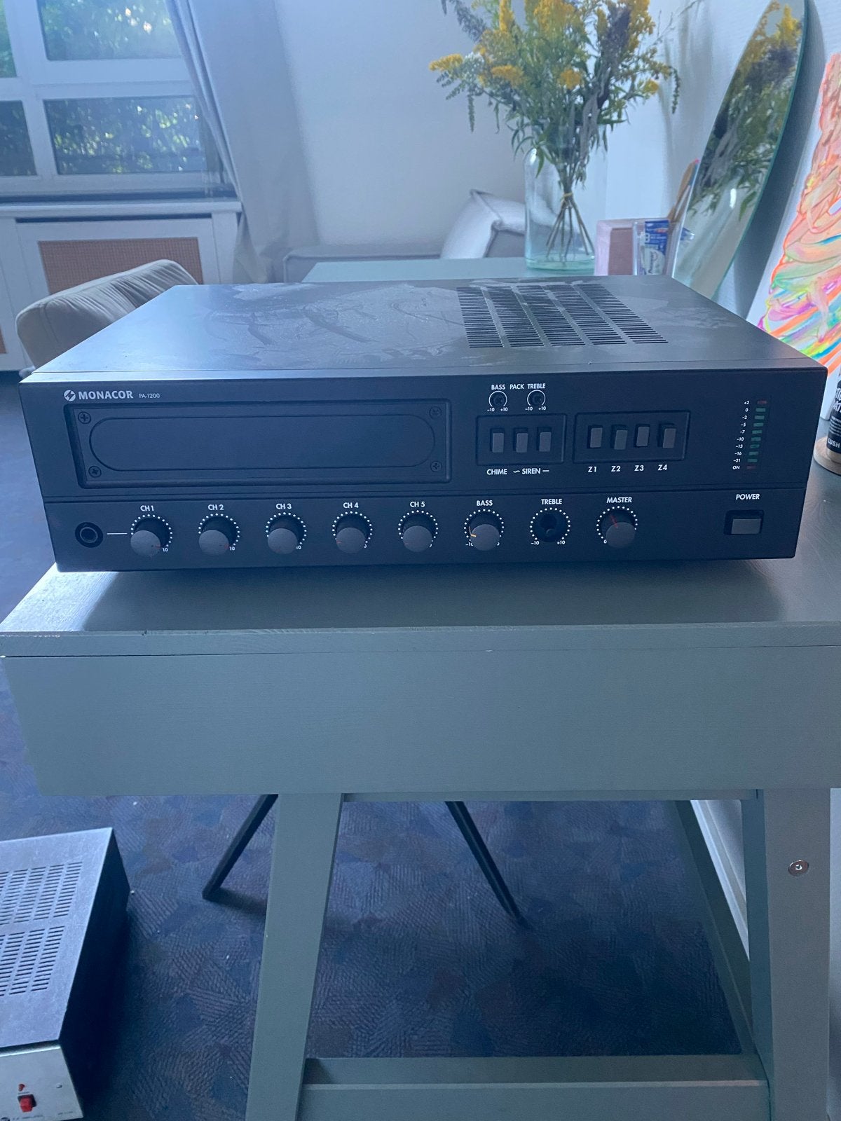 Monacor PA-1200 Versterker - Gebruikt, Audio, Tv en Foto, Overige merken, Ophalen of Verzenden, 120 watt of meer, Gebruikt