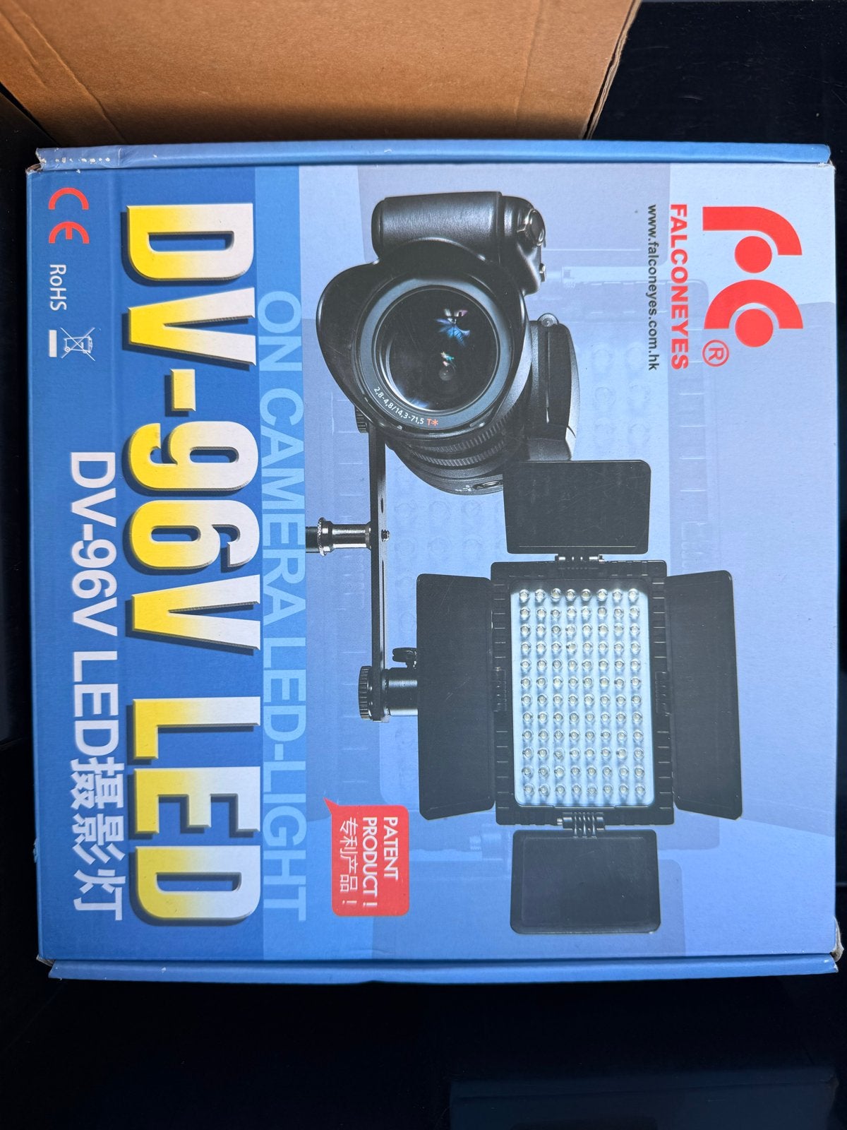 FalconEyes DV-96V LED On-Camera Videolamp, Ophalen of Verzenden, Nieuw, Overige typen, Overige merken