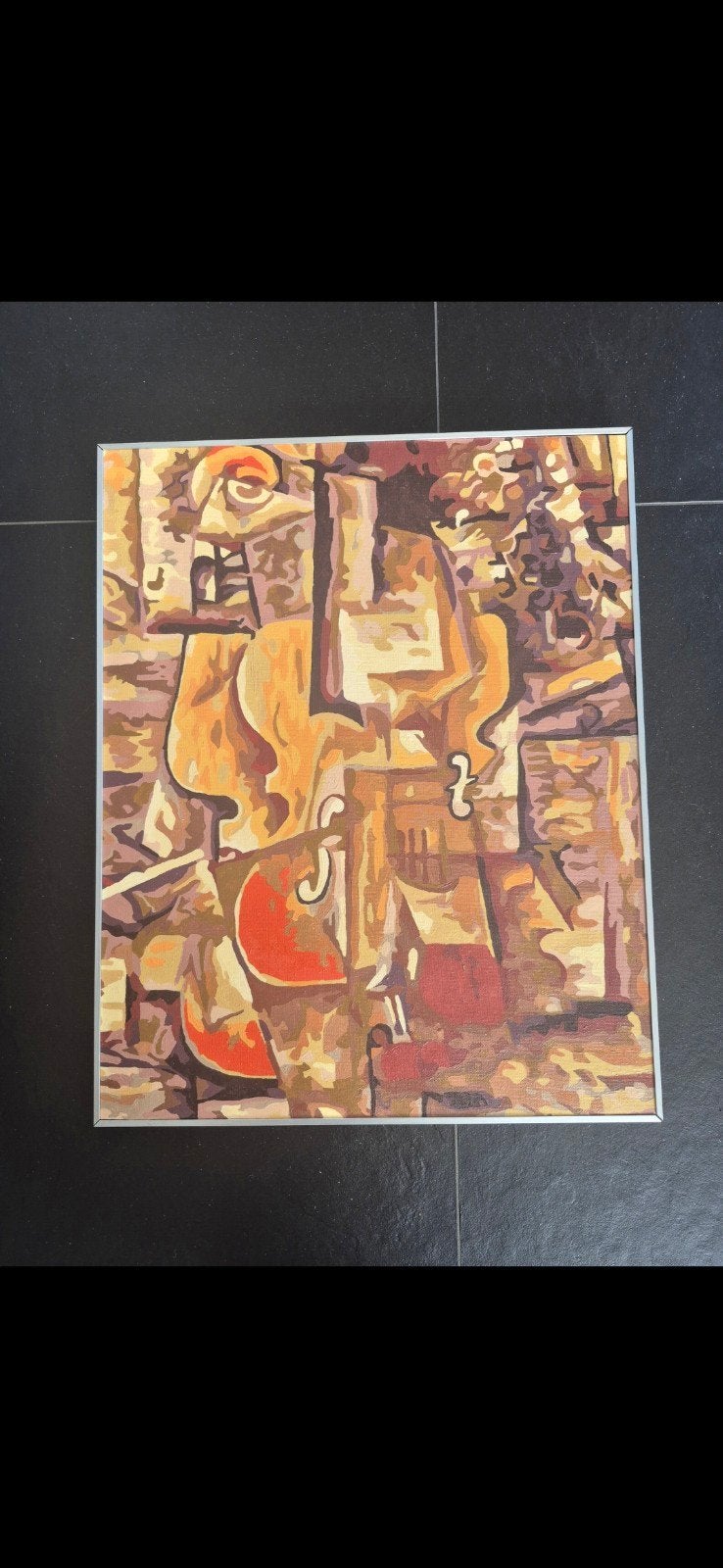 Acryl op Canvas Schilderij 40x50 cm - Muziekthema, Antiek en Kunst, Ophalen of Verzenden
