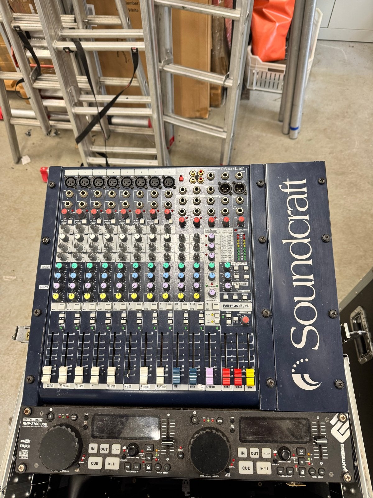 Soundcraft MFXi 8/2 Mengpaneel met Lexicon Effecten, Ophalen of Verzenden, Gebruikt, 10 tot 20 kanalen, Microfooningang