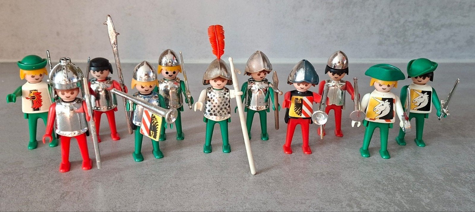 Vintage Geobra ridders ridderserie 11 figuren, Ophalen of Verzenden, Gebruikt, Losse onderdelen, Overige typen