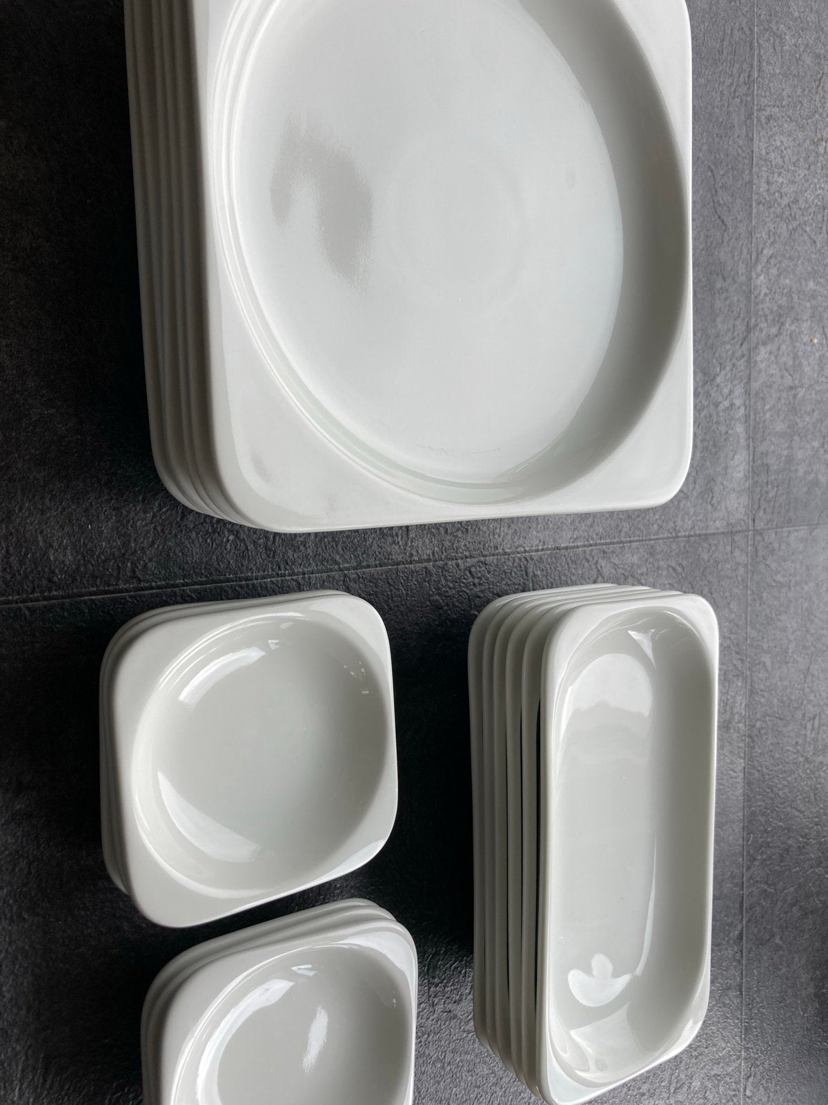 Mooie set van 6’At Home' schaaltjes, rood en blauw geruit, Overige materialen, Overige merken, Landelijk/Boerenbont, Ophalen of Verzenden