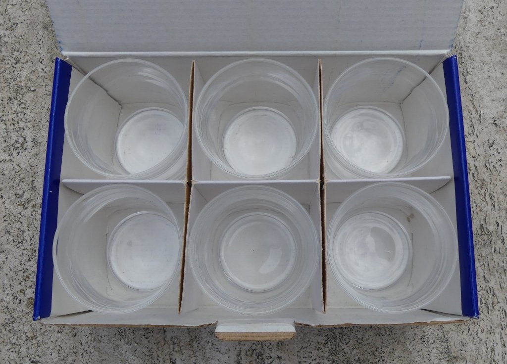 Set 6 Nieuwe Arabia Wartsila Prisma Glas / Glazen in de doos, Huis en Inrichting, Glas of Glazen, Arabia, Klassiek, Nieuw