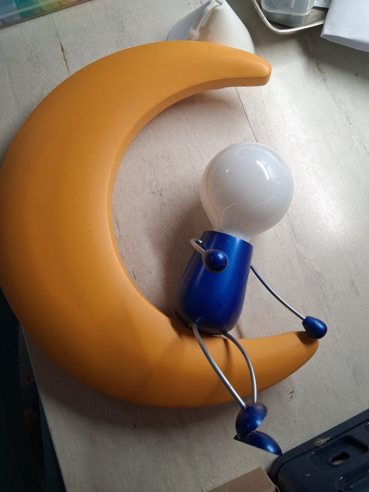 vrolijke lamp, Mannetje op de maan, Ophalen of Verzenden, Zo goed als nieuw