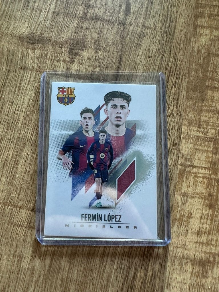 Futera Gameworn Patch Barcelona - Fermin Lopez 05/09, Ophalen of Verzenden, Nieuw, Buitenlandse clubs, Poster, Plaatje of Sticker