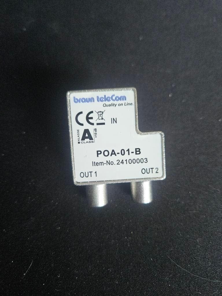 Coax splitter - Braun Telecom nieuw., Audio, Tv en Foto, Ophalen of Verzenden, Nieuw, Minder dan 2 meter, Coaxiale kabel