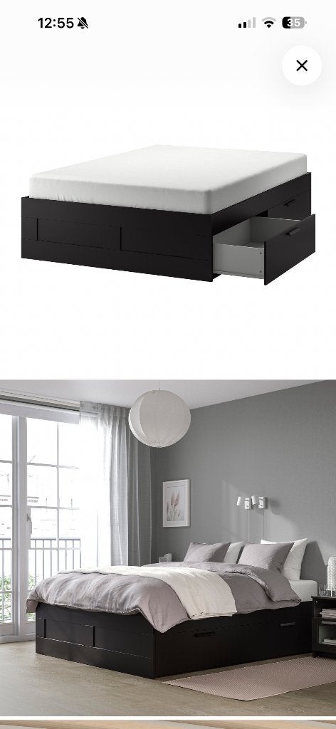 Bed 140x200 inclusief matras, Ophalen, Zo goed als nieuw, Tweepersoons