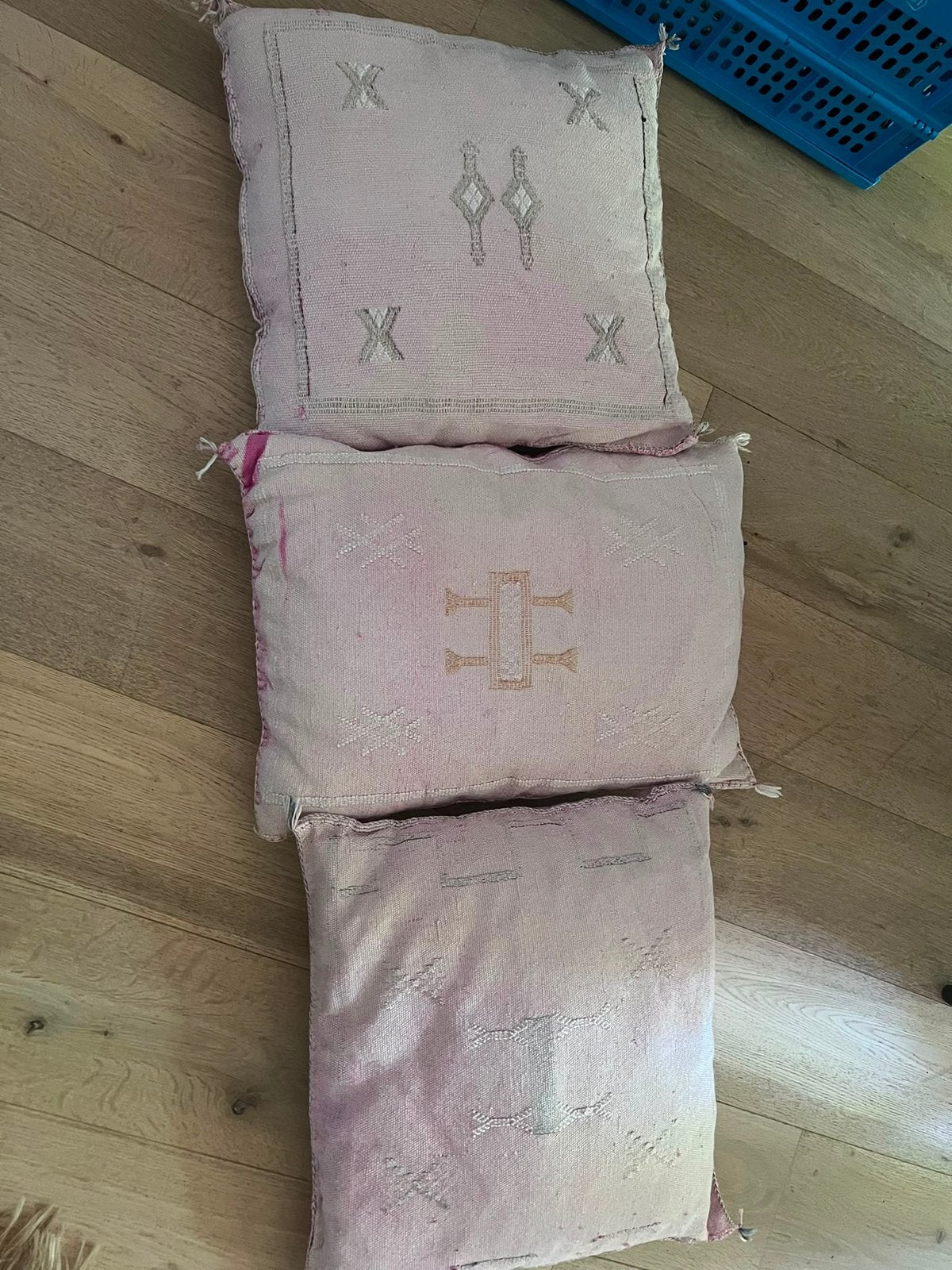 Sabra cactuszijde sierkussens, Ophalen, Zo goed als nieuw, Roze, Vierkant