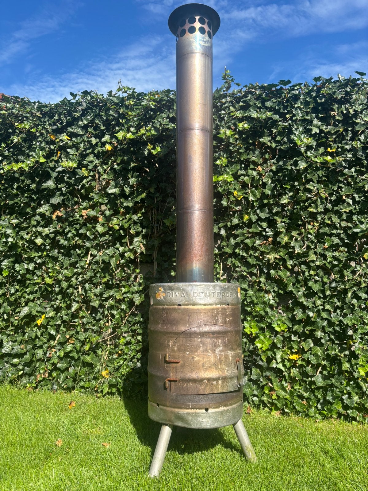 Oude RIVA buitenkachel / houtkachel, Ophalen, Zo goed als nieuw