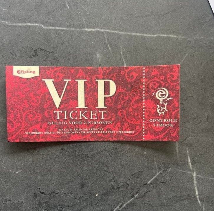 EFTELING VIP TICKET GEZOCHT, Eén persoon, Overige soorten, Pretpark