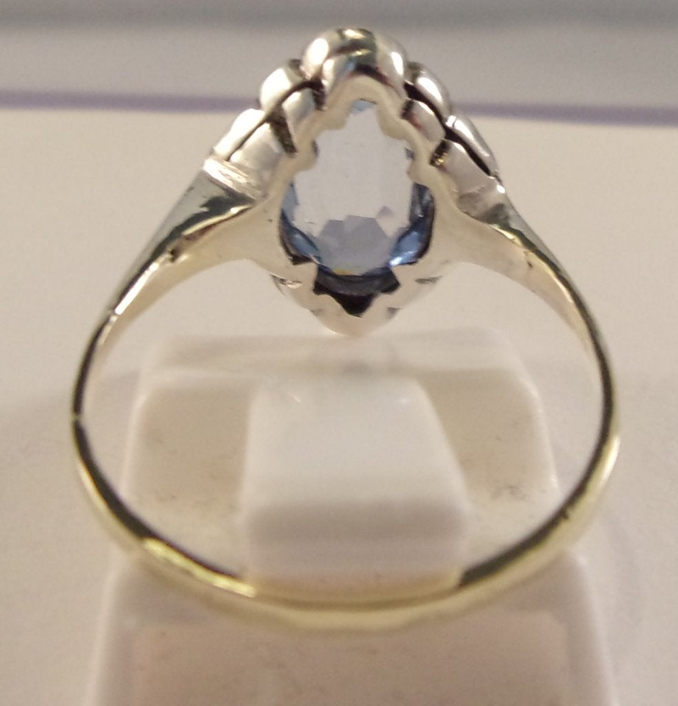 Gouden Art Nouveau ring met Topaas, Verzenden, Goud, Ring, Met edelsteen
