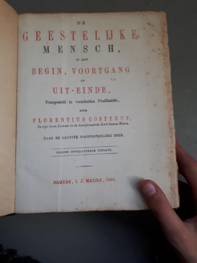 De geestelijke mensch in zijn begin, voortgang en uit-einde, Boeken, Gelezen, Florentius costerus, Ophalen of Verzenden, Eén auteur
