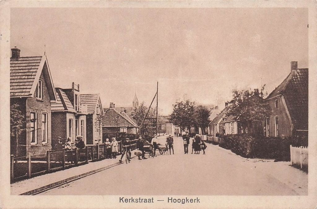 702-426-043 Kerkstraat Hoogkerk, Verzamelen, Ansichtkaarten | Nederland, Verzenden, Voor 1920, Groningen