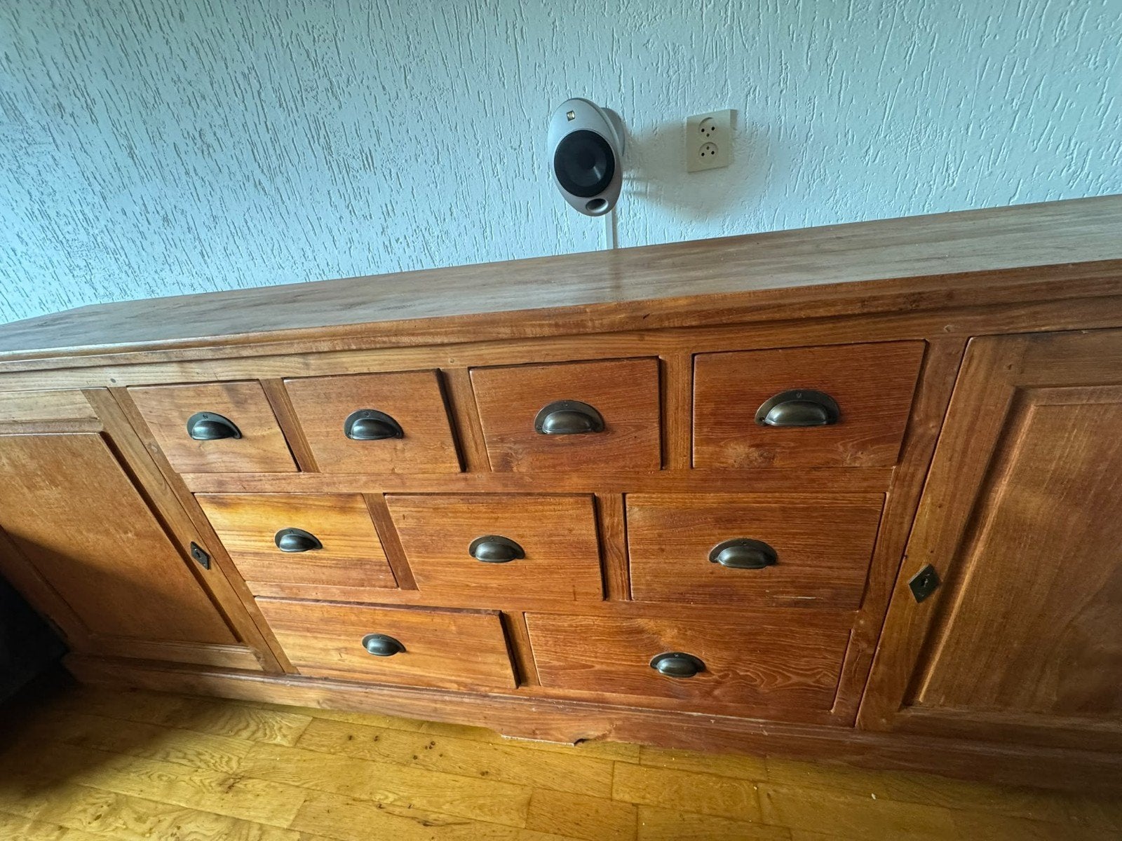 Massief houten dressoir - 250x90x50 cm - Uitstekende staat, Met lade(s), Ophalen of Verzenden, Zo goed als nieuw, 200 cm of meer