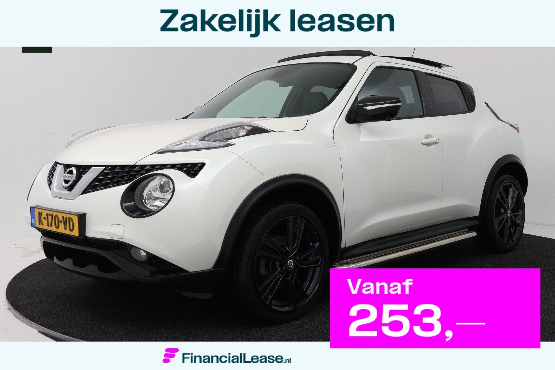 Nissan Juke 1.2 DIG-T S/S Tekna (NAVIGATIE, CAMERA, STOELVER, Voorwielaandrijving, 639 kg, 116 pk, Wit