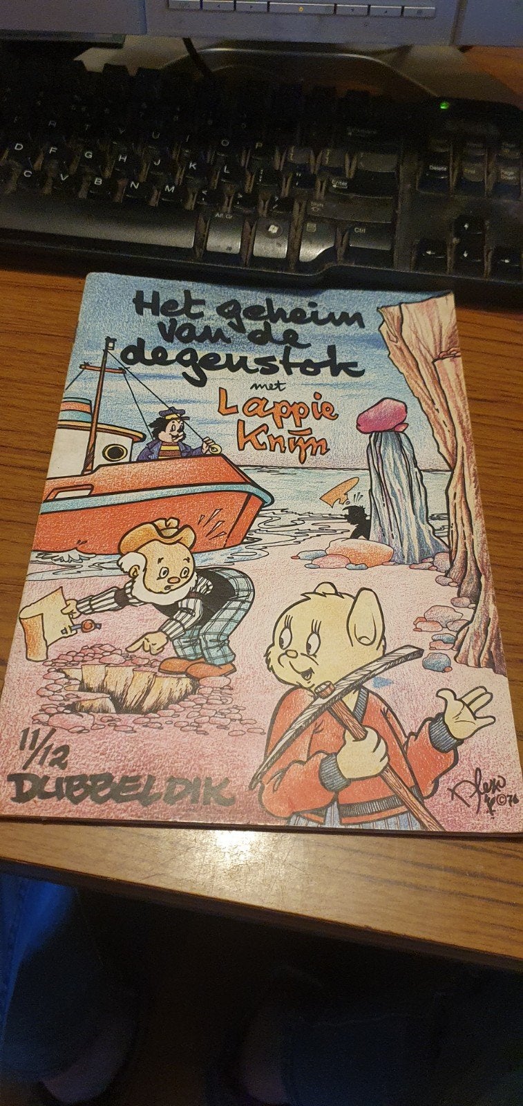 Het geheim van de degenstok met Lappie Knijn -met adv WIBRA, Boeken, Eén stripboek, Ophalen of Verzenden, Gelezen, Lex Overeijnder