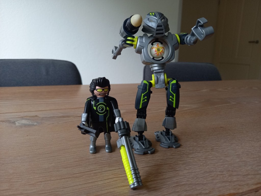 Playmobil Top agent met mega Roboblaster, Ophalen of Verzenden, Zo goed als nieuw, Figuren