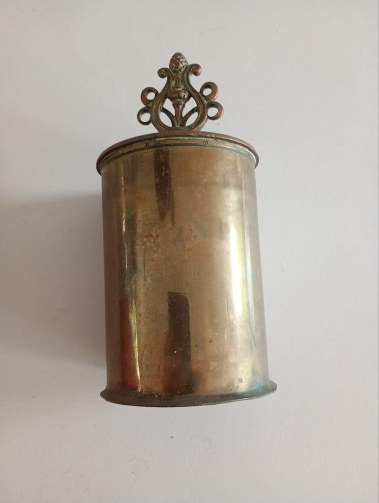 Trench art Franse huls Pools gebruikt tot bel gemaakt, Overige gebieden, ., Ophalen of Verzenden, Hulzen of Bodemvondsten
