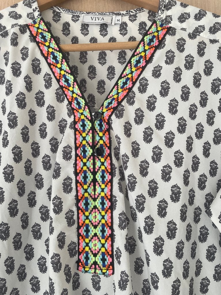 tuniek leuk als jurkje of voor over bikini strandjurk, Kleding | Dames, Maat 38/40 (M), Wit, Ophalen of Verzenden, Zo goed als nieuw
