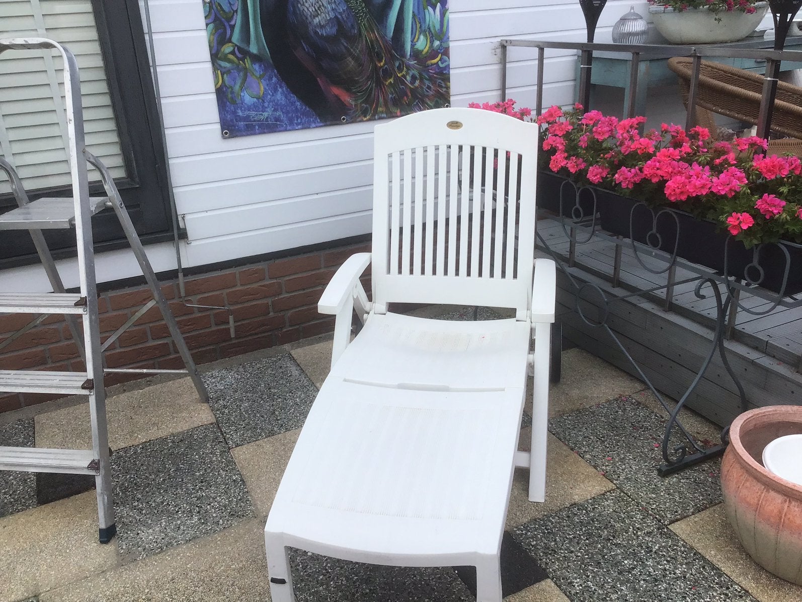 Ligbed Hartman prestige, Tuin en Terras, Ophalen, Zo goed als nieuw, Kunststof