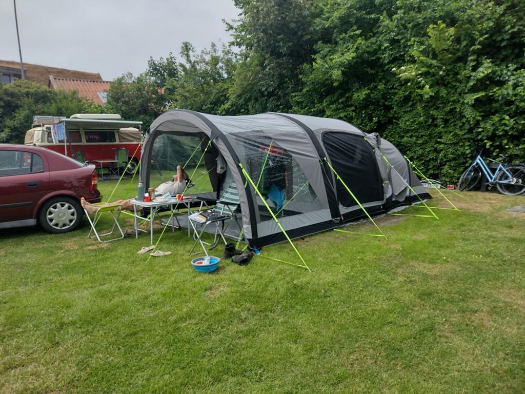 Kampa Brean classic 4 air incl.luifel en extra grondzeil, Ophalen, Zo goed als nieuw, Tot en met 4