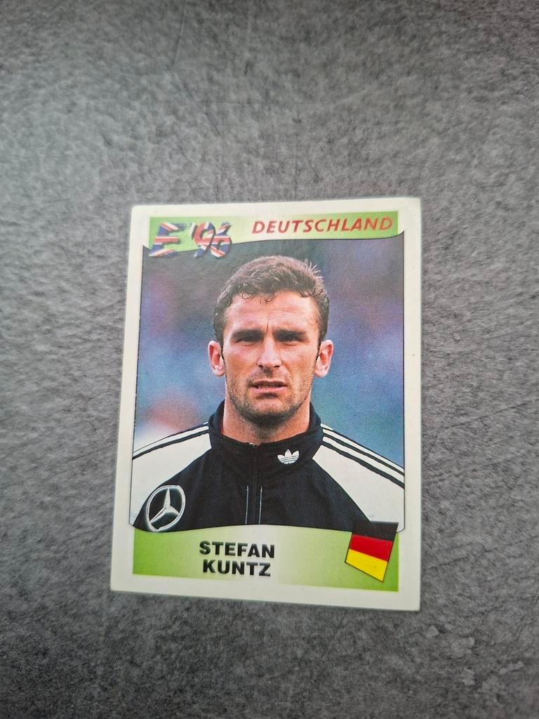 Panini sticker Euro 96 England. Stefan Kuntz Duitsland., Ophalen of Verzenden, Zo goed als nieuw, Sticker