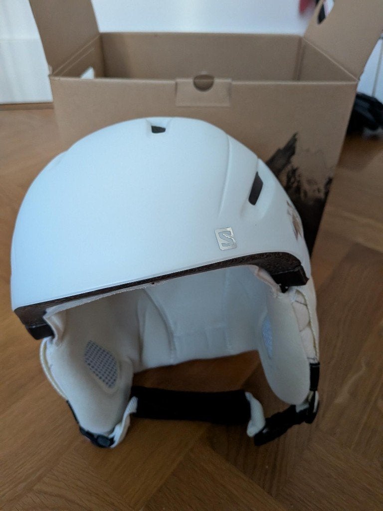Witte Salomon Pearl Snowboard Helm Mt S 53-56 cm, Sport en Fitness, Snowboarden, Ophalen of Verzenden, Zo goed als nieuw, Helm of Bescherming