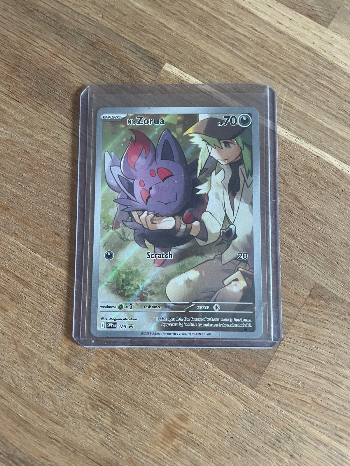 N,s zorua189/189 Full Art Trainer promo, Ophalen of Verzenden, Nieuw, Losse kaart, Foil