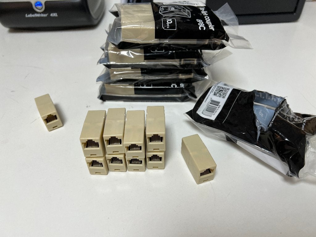 UTP RJ45 CAT5E CAT6 LAN Koppelstuk verlengstuk 10 stuks, S, Nieuw, Ophalen of Verzenden, S