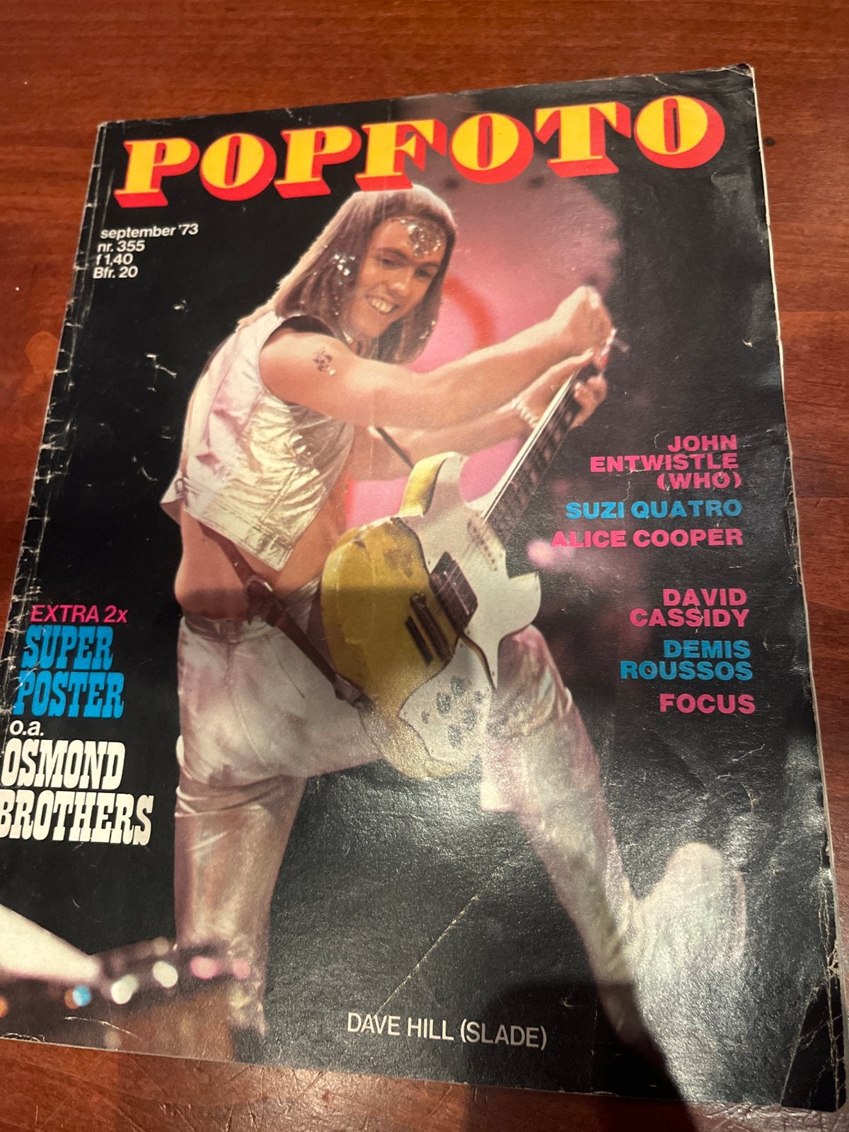 Popfoto Magazine september '73 - bowie Dave Hill (Slade), Verzamelen, Ophalen of Verzenden, Gebruikt, Boek, Tijdschrift of Artikel